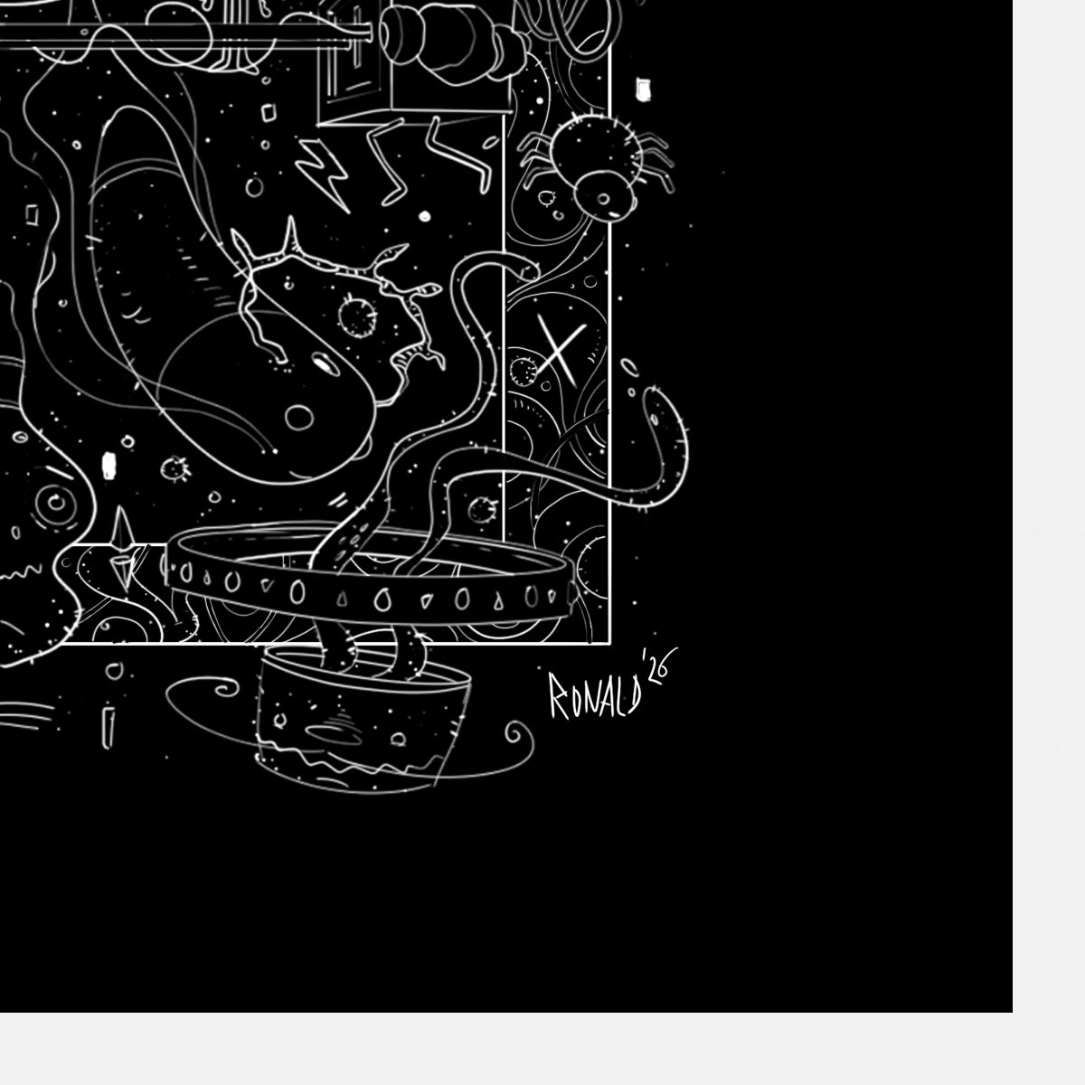 The Keeper of Curiosity - Limited Edition Print (Black version)