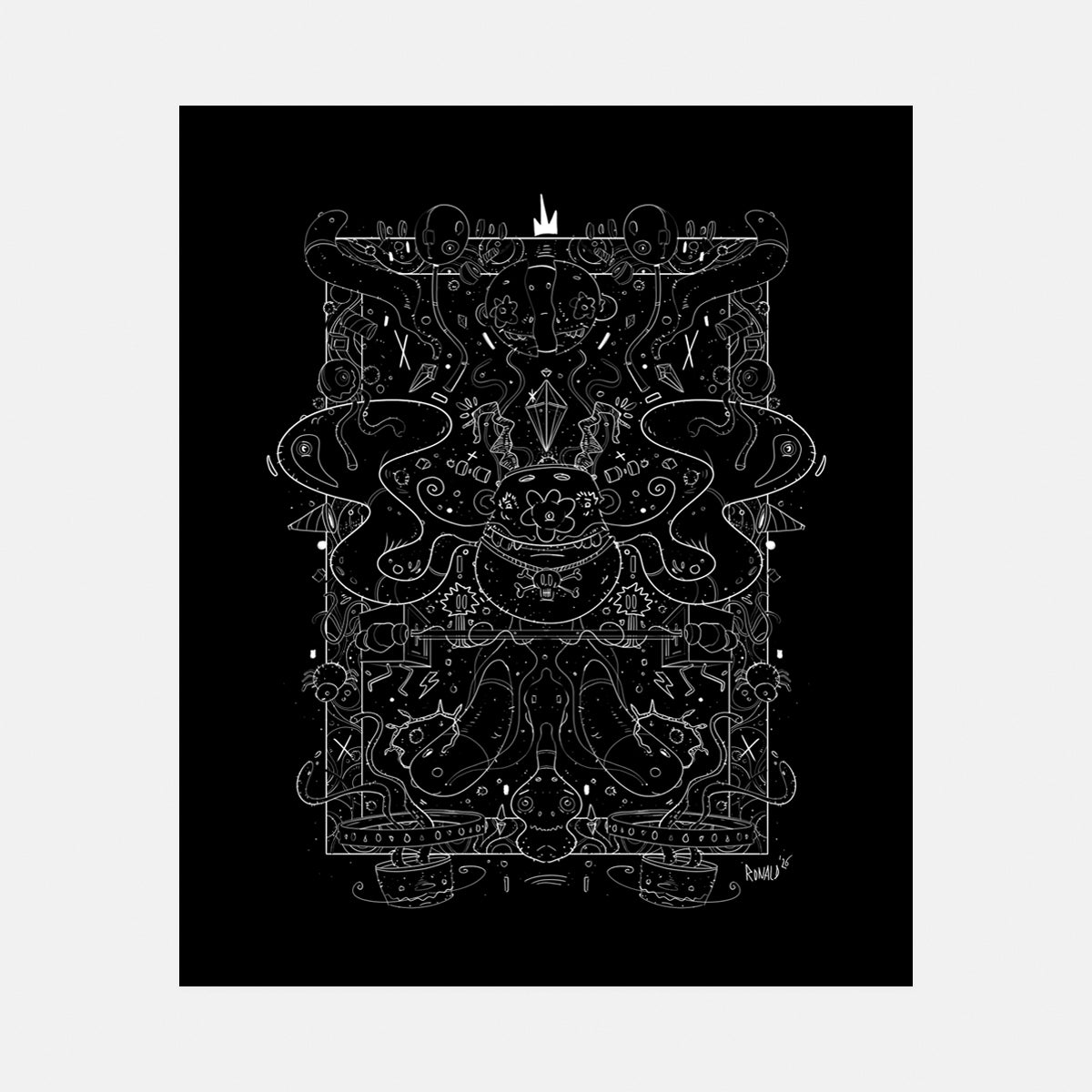 The Keeper of Curiosity - Limited Edition Print (Black version)