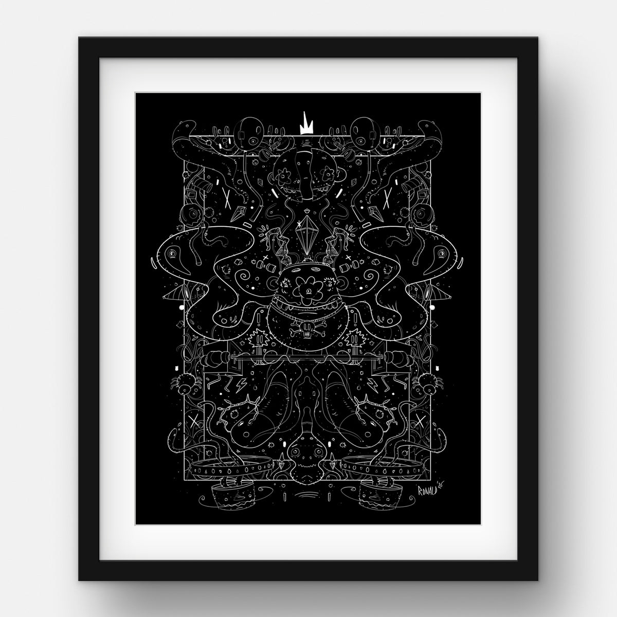 The Keeper of Curiosity - Limited Edition Print (Black version)