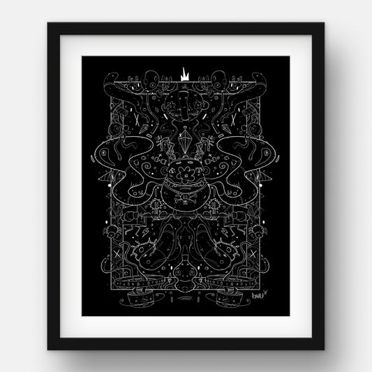 The Keeper of Curiosity - Limited Edition Print (Black version)